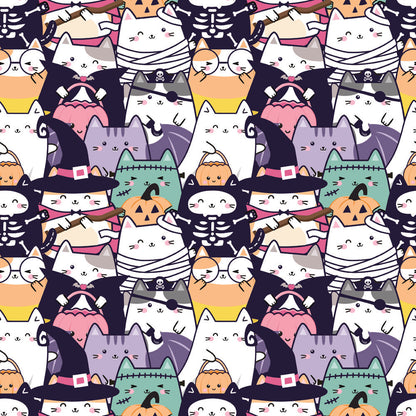 Kawaii Cute Halloween Cats Fat Quarter Bundle