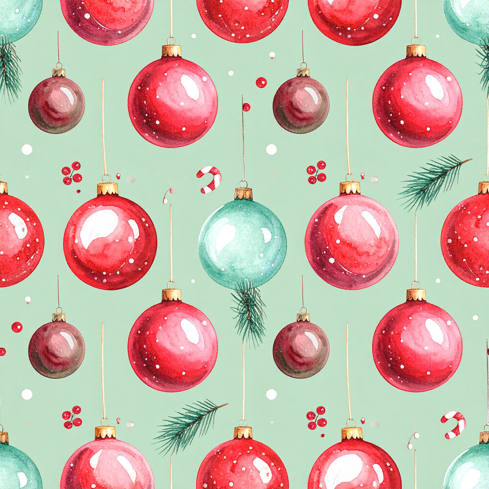 Traditional Christmas Watercolor Fat Quarter Bundle