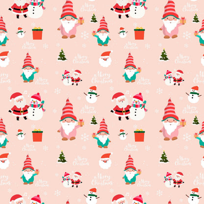 Pink Christmas Gnomes Fat Quarter Bundle