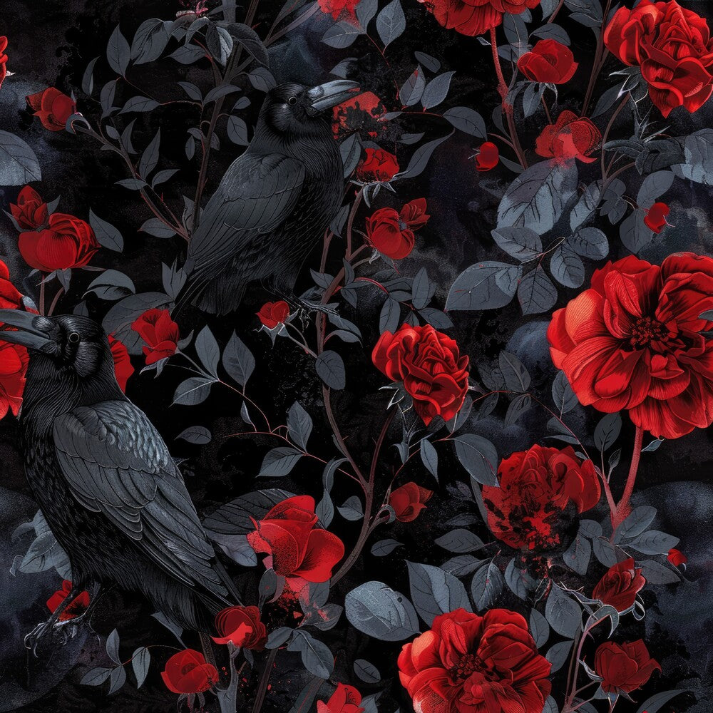 Evil Crows and Roses Fat Quarter Bundle