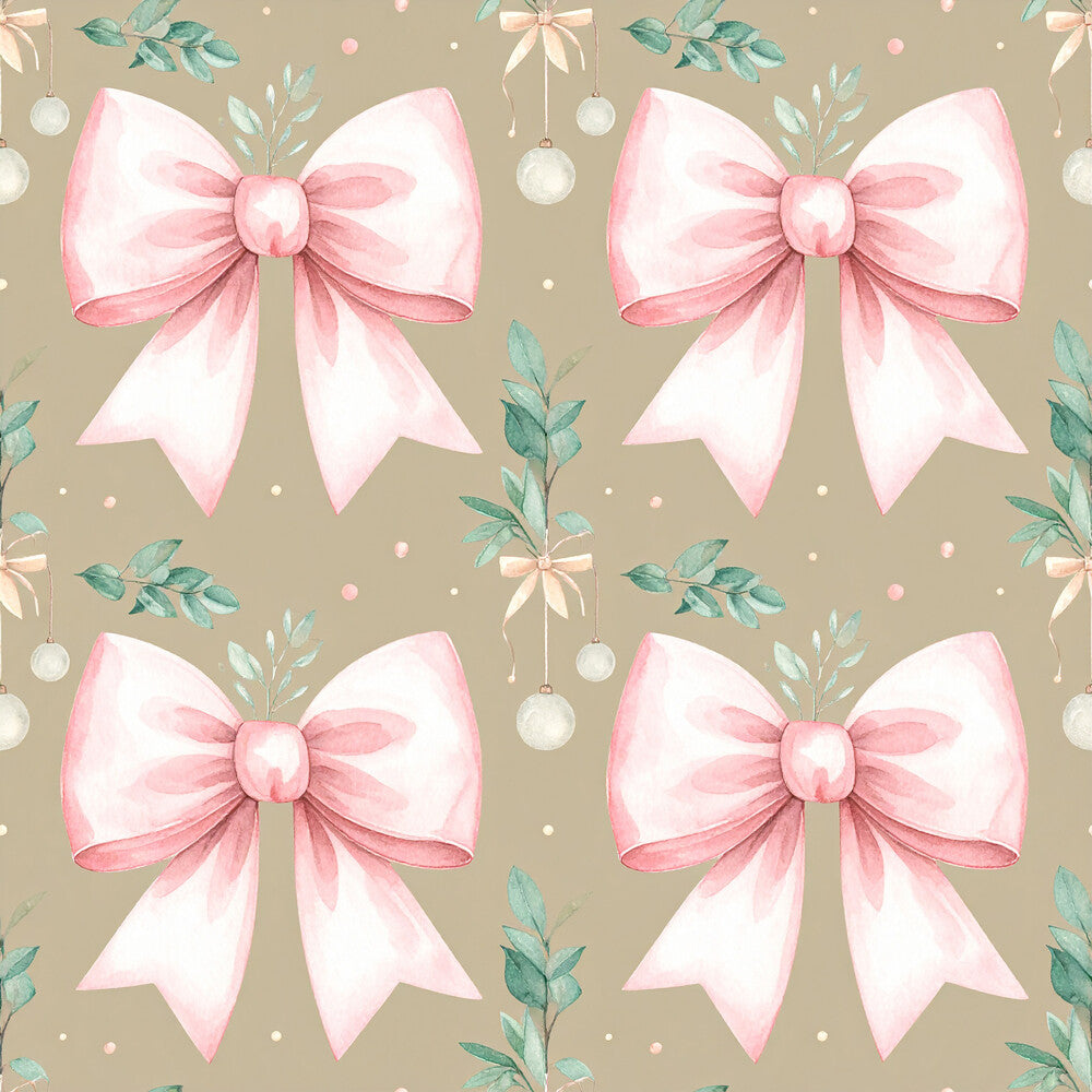 Pink Bows And Evergreen Fat Quarter Bundle
