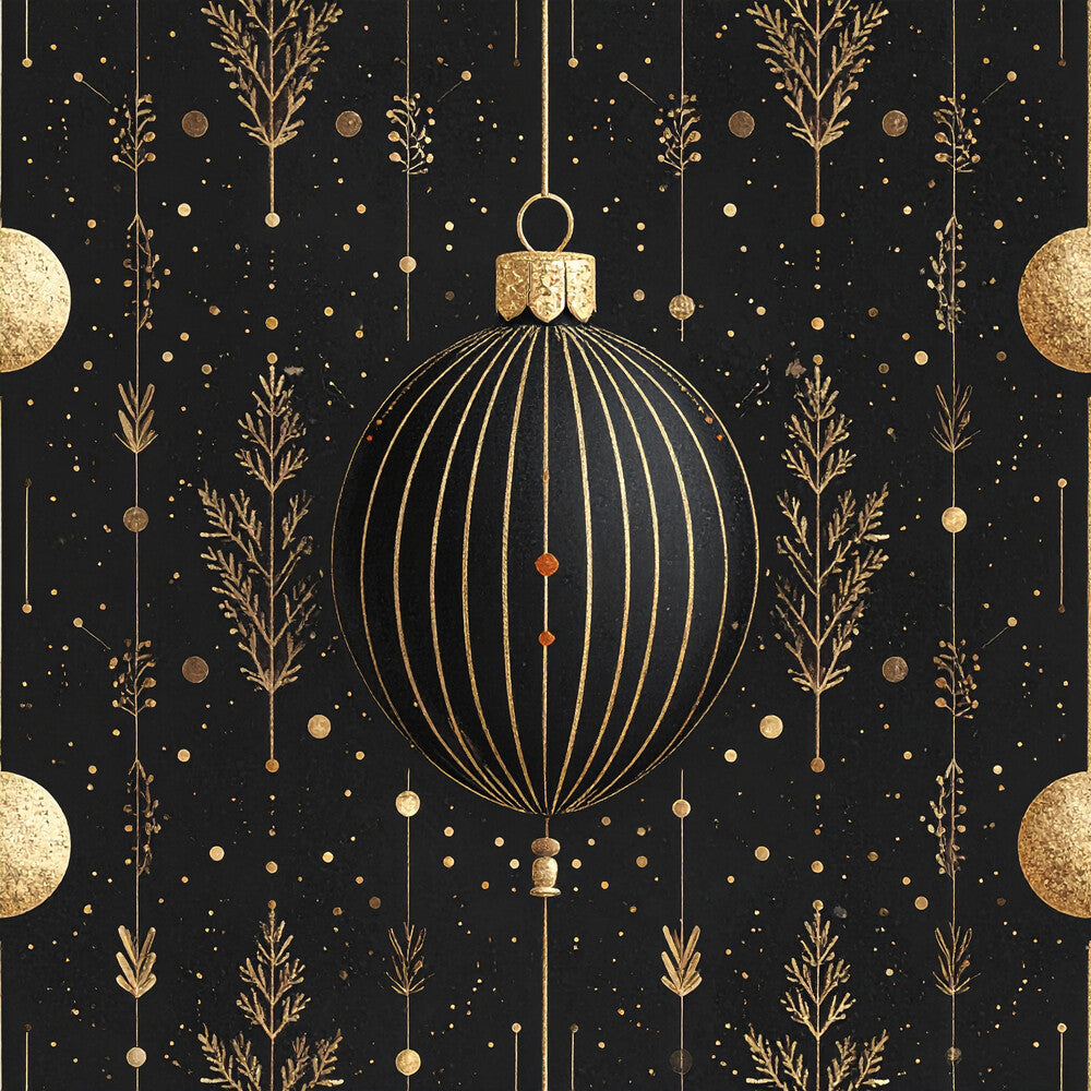 Golden Christmas Elegance Fat Quarter Bundle