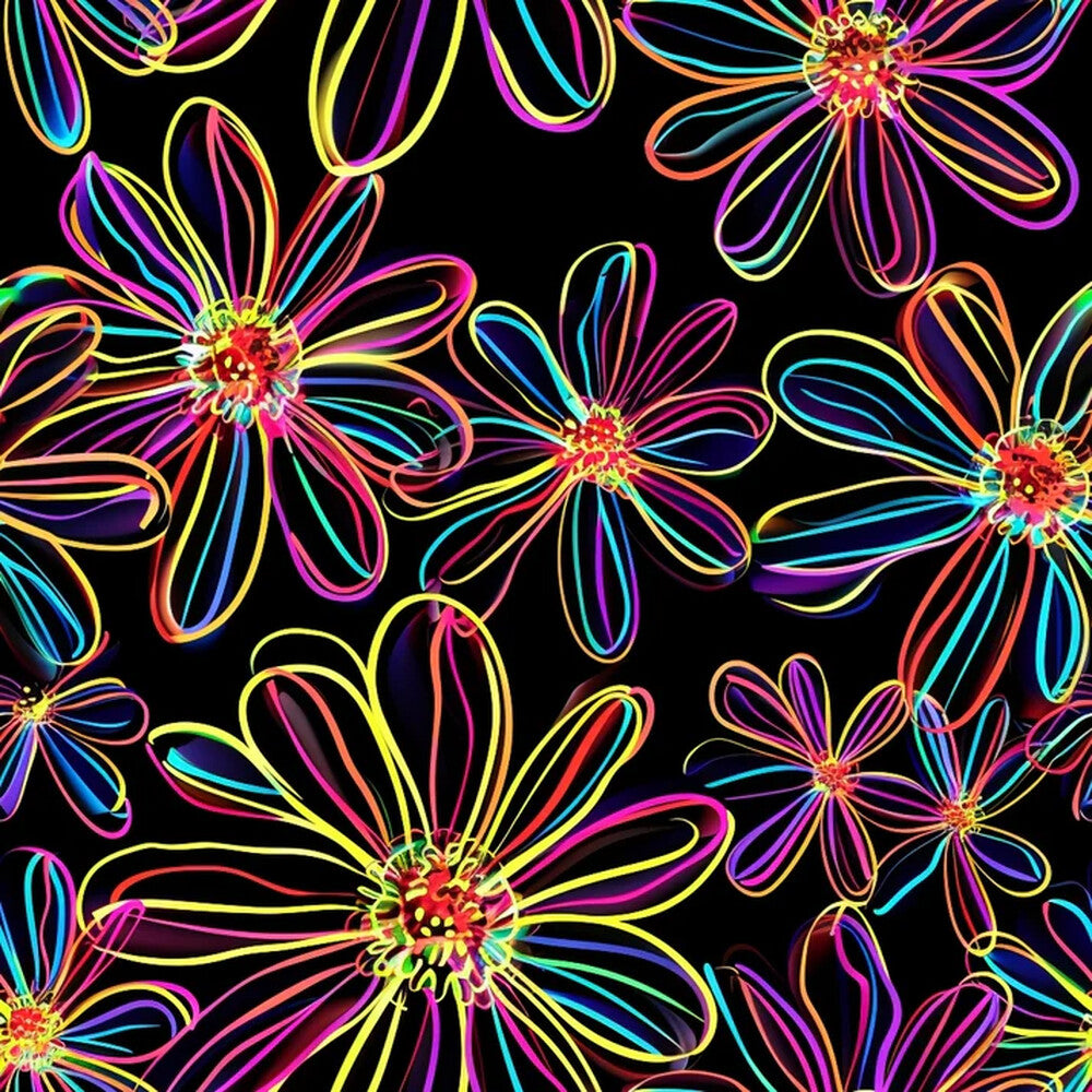 Neon Daisy Fat Quarter Bundle