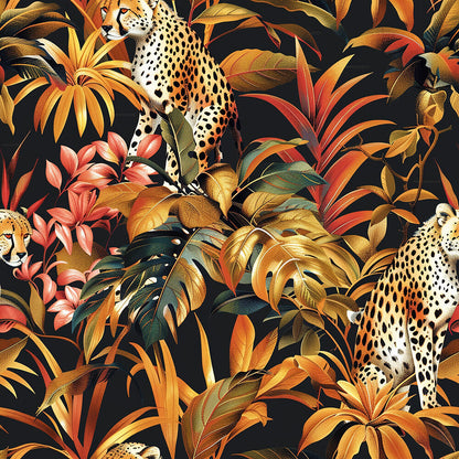 Cheetah and Leaves Fat Quarter Bundle