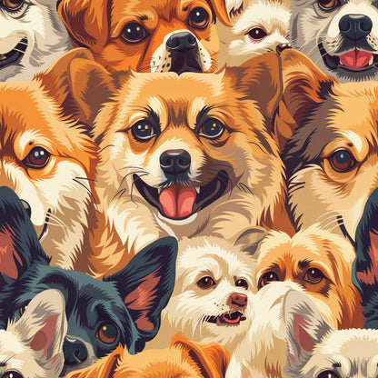 Dog Heads Fat Quarter Bundle
