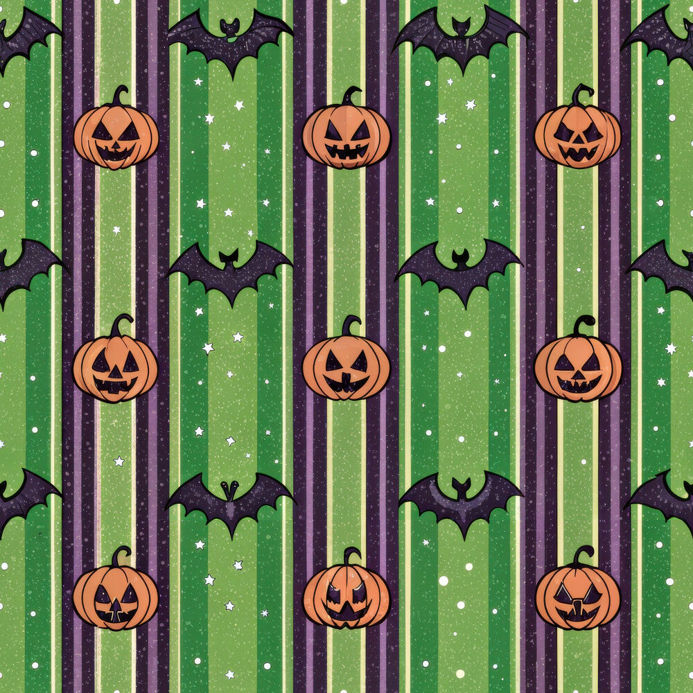 Halloween Gingham and Stripes Fat Quarter Bundle