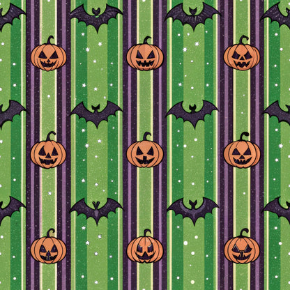 Halloween Gingham and Stripes Fat Quarter Bundle