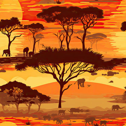 African Safari Sunset Fat Quarter Bundle