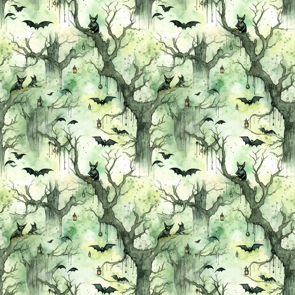 Watercolor Halloween Bats Fat Quarter Bundle