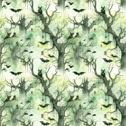 Watercolor Halloween Bats Fat Quarter Bundle