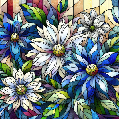 Royal Blue Stained Glass Fat Quarter Bundle