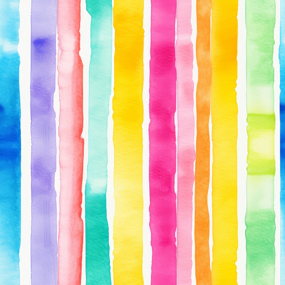 Watercolor Rainbow Stripes Fat Quarter Bundle
