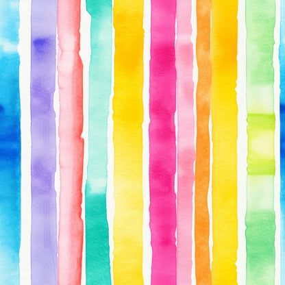 Watercolor Rainbow Stripes Fat Quarter Bundle