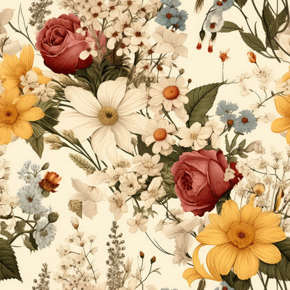 Rustic Wildflowers Bouquets Fat Quarter Bundle