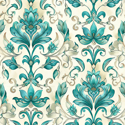 Teal and Doves Fat Quarter Bundle