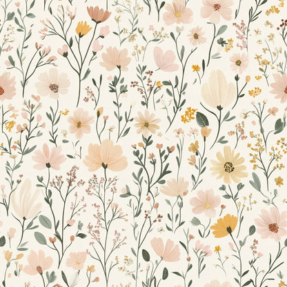 Sage Green and Peach Floral Fat Quarter Bundle