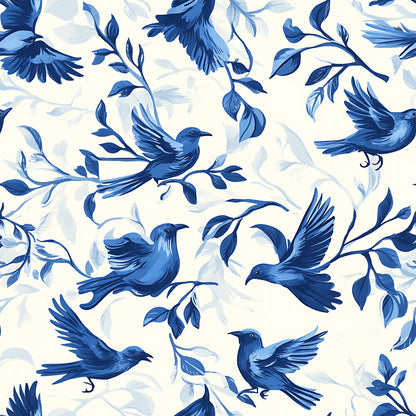 Blue Jay Feather Trails Fat Quarter Bundle