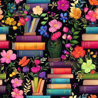 Rainbow Books and Flowers Fat Quarter Bundle