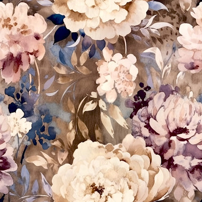 Navy Rose Wine Florals Fat Quarter Bundle