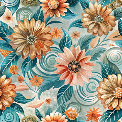 Funky Daisy Watercolor Fat Quarter Bundle