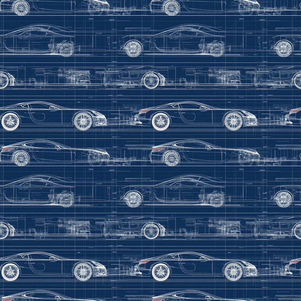 Vintage Car Blueprint Fat Quarter Bundle