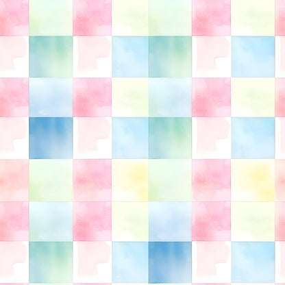 Watercolor Checkered Gingham Fat Quarter Bundle