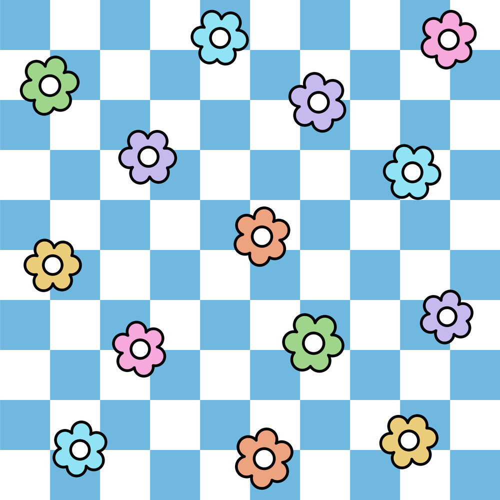 Spring Flower Checkered Fat Quarter Bundle
