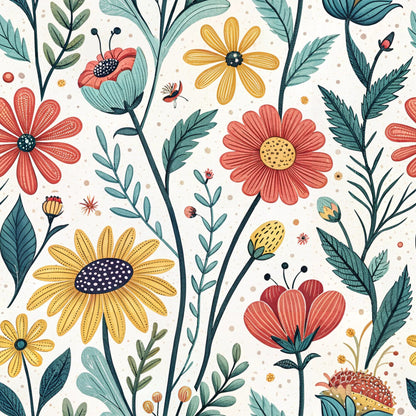 Comic Wildflowers Fat Quarter Bundle