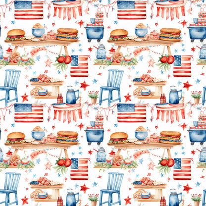Red White and BBQ Fat Quarter Bundle