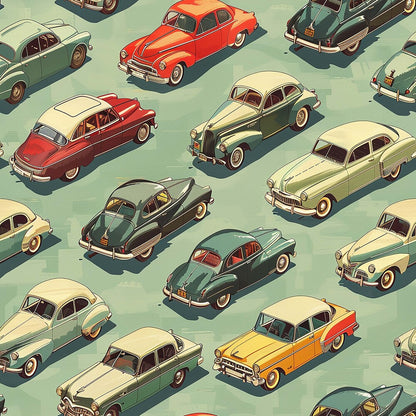 Midcentury Cars Fat Quarter Bundle