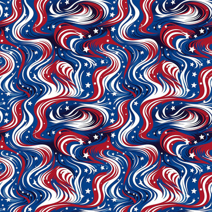USA Flag Swirls Fat Quarter Bundle