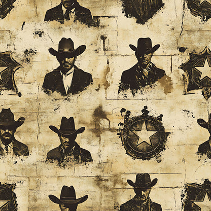 Wild West Wanted Signs Fat Quarter Bundle
