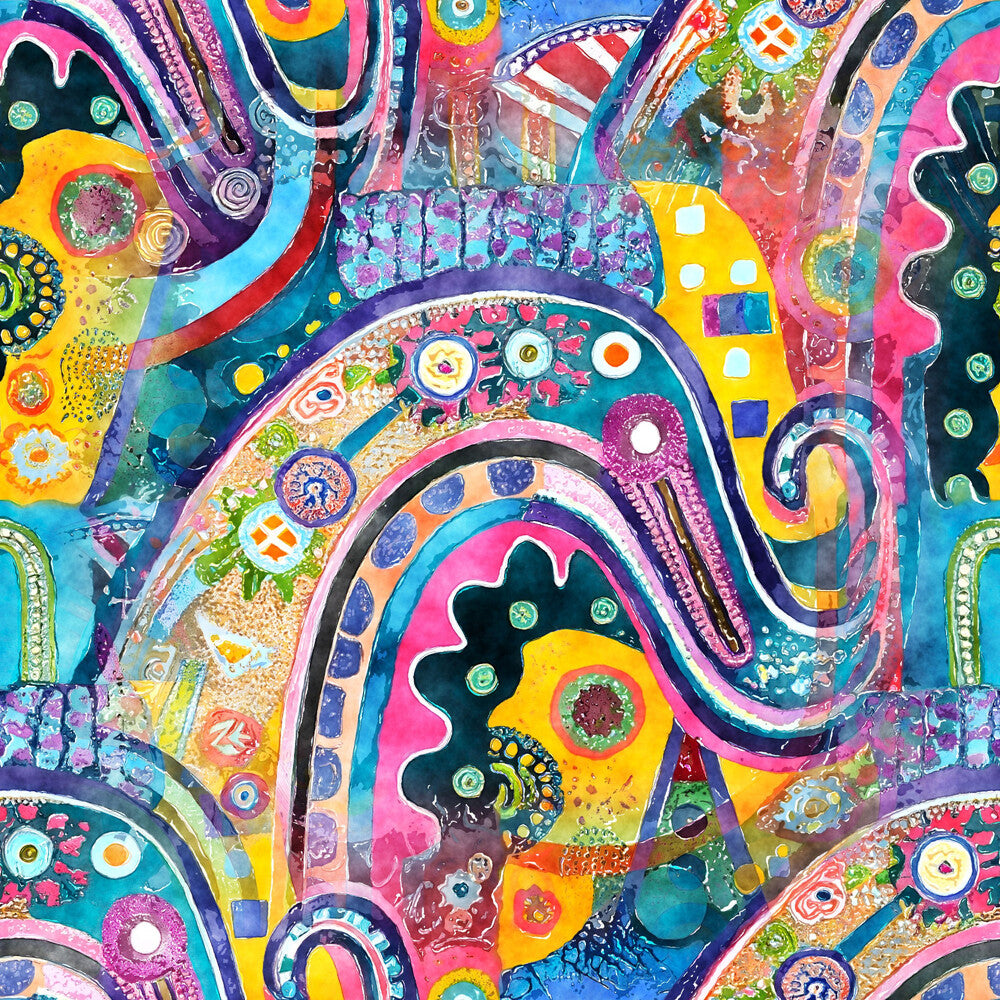 Watercolor Boho Patterns Fat Quarter Bundle