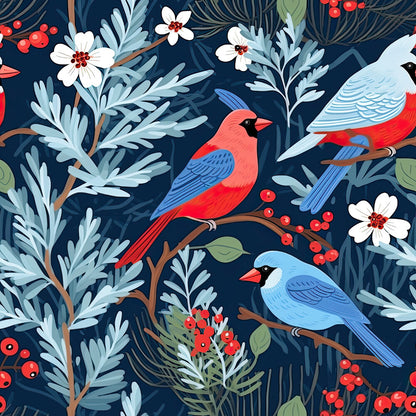 Cute Winter Birds Fat Quarter Bundle