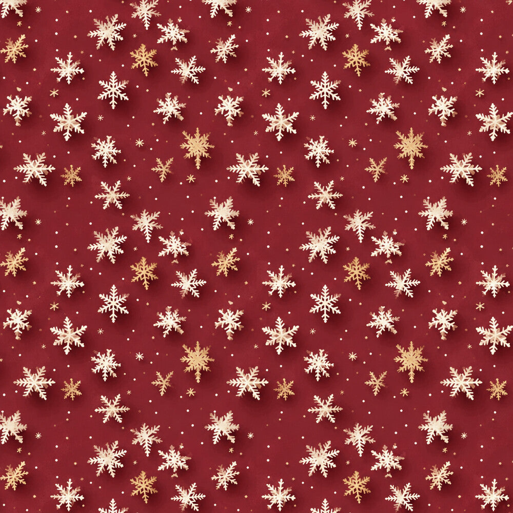 Vintage Burgundy Christmas Fat Quarter Bundle