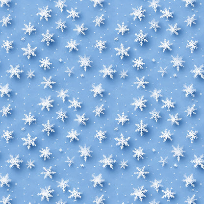 Vintage Winter Blue Christmas Fat Quarter Bundle