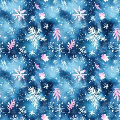 Watercolor Blue Christmas Fat Quarter Bundle