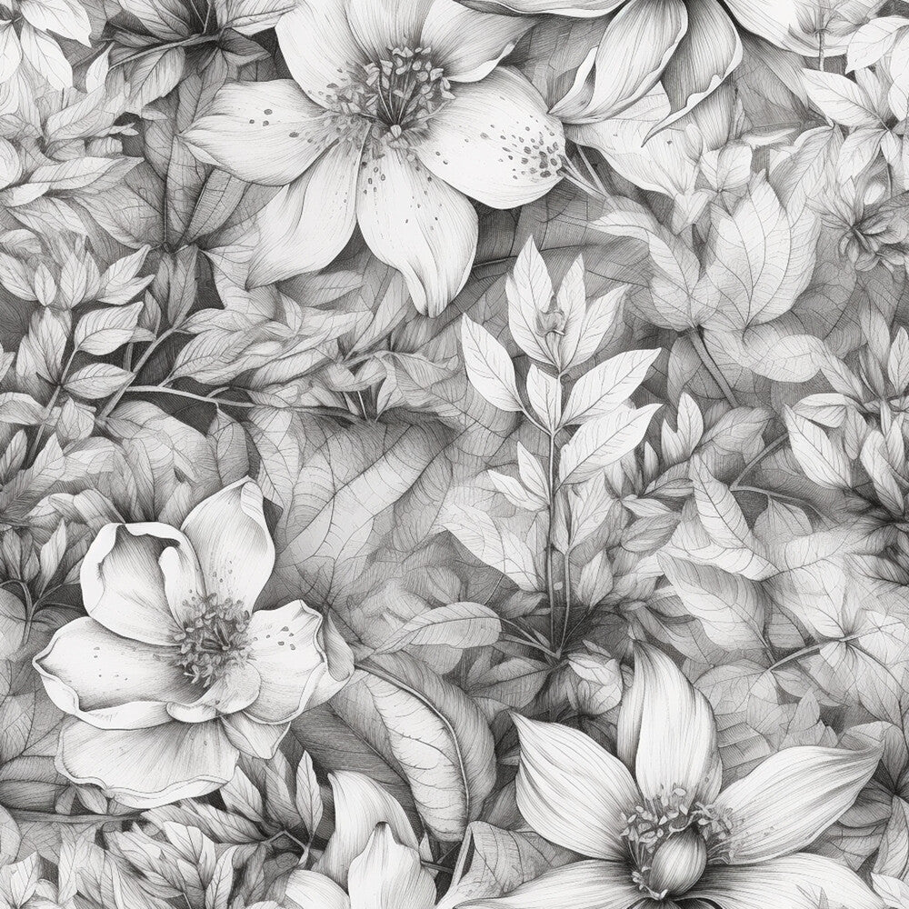 Peonies Pencil Sketched Fat Quarter Bundle