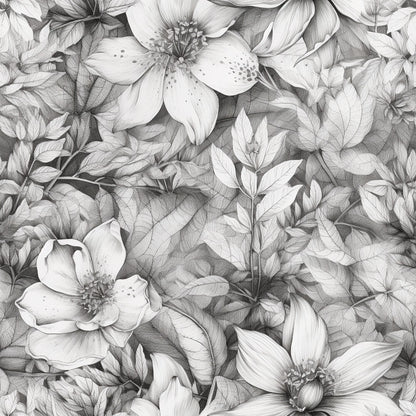 Peonies Pencil Sketched Fat Quarter Bundle