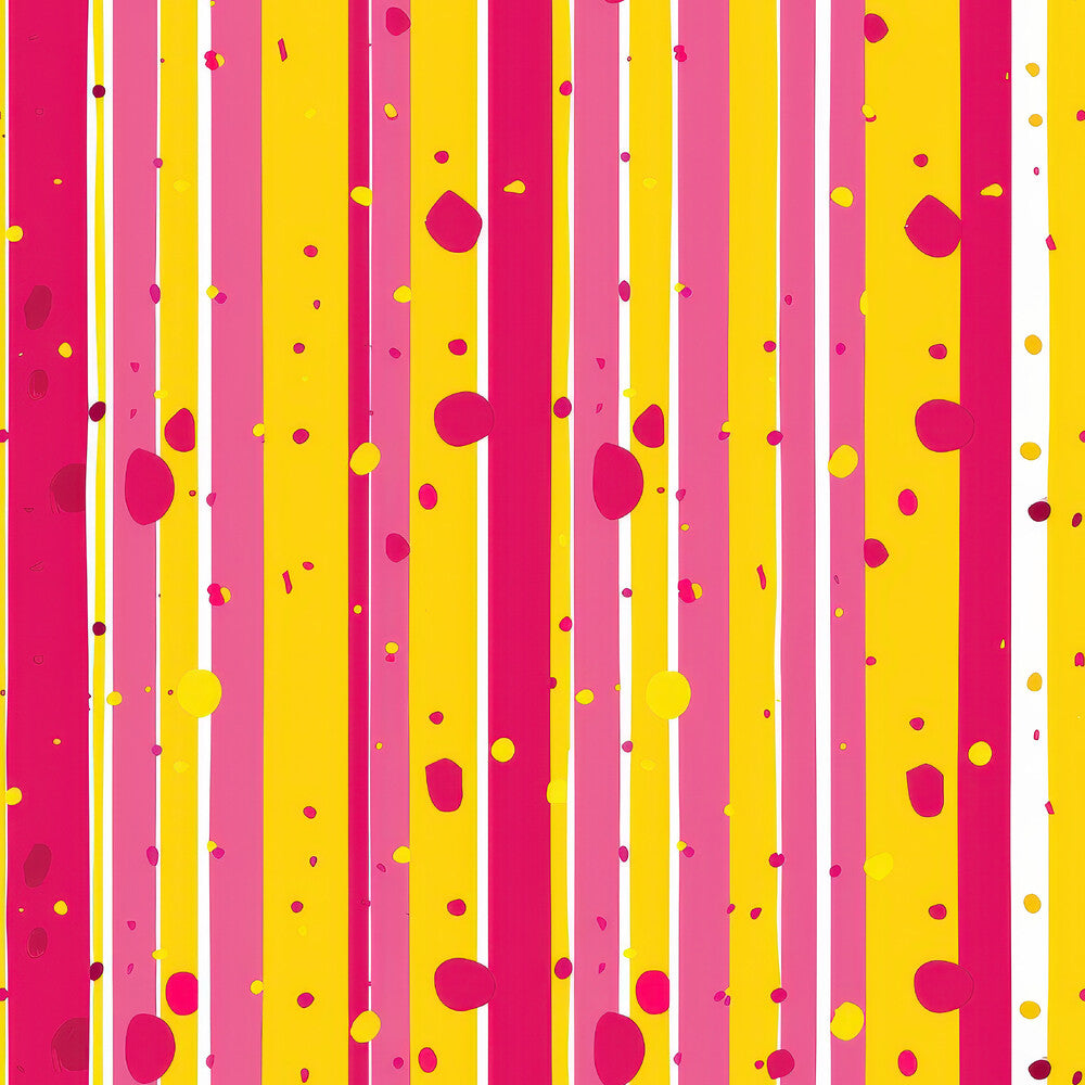Pink and Yellow Dotted Stripes Fat Quarter Bundle
