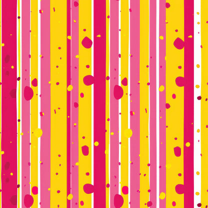 Pink and Yellow Dotted Stripes Fat Quarter Bundle