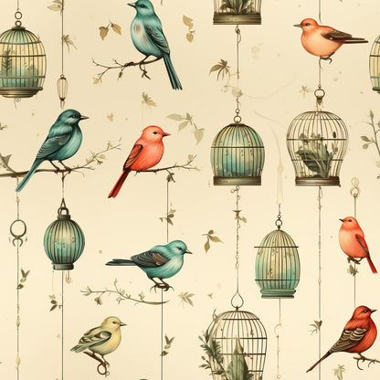 Vintage Birdcages Fat Quarter Bundle