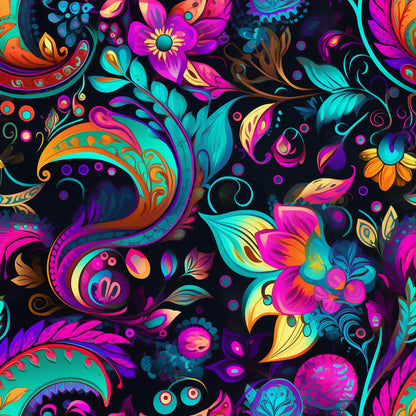 Neon Paisley Fat Quarter Bundle