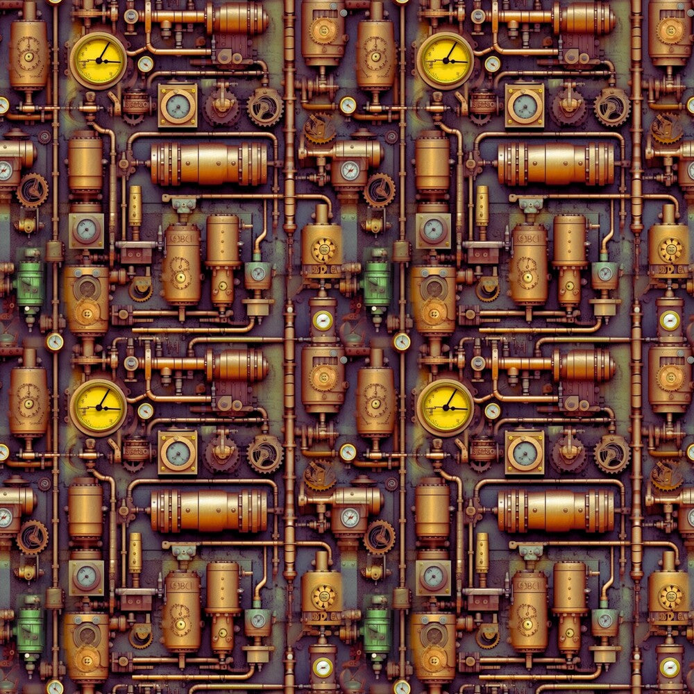 Steampunk Pipes Fat Quarter Bundle