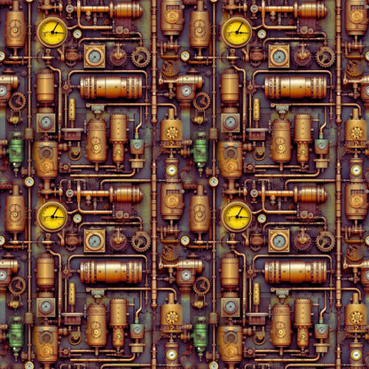 Steampunk Pipes Fat Quarter Bundle