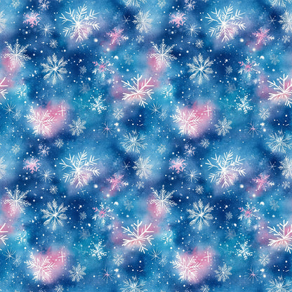 Watercolor Blue Christmas Fat Quarter Bundle