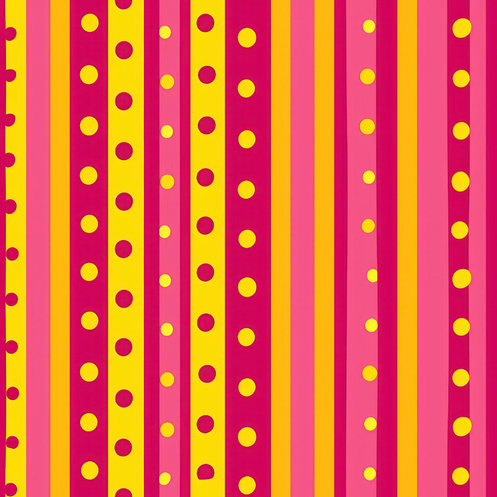 Pink and Yellow Dotted Stripes Fat Quarter Bundle