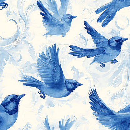 Blue Jay Feather Trails Fat Quarter Bundle