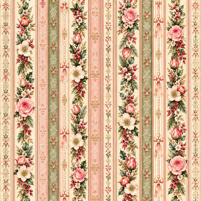Christmas Rose Cottage Fat Quarter Bundle