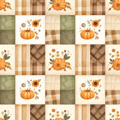 Harvest Pumpkin And Florals Fat Quarter Bundle